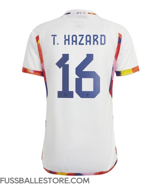 Günstige Belgien Thorgan Hazard #16 Auswärtstrikot WM 2022 Kurzarm